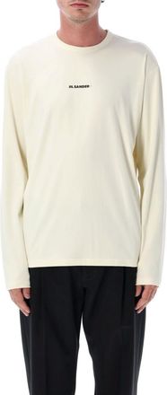 Jil Sander White Long sleeve Logo T-Shirt