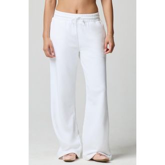 Florence By Mills Cozy Crush Wide Leg Sweatpants in Bright White at Nordstrom, Size Xx-Small