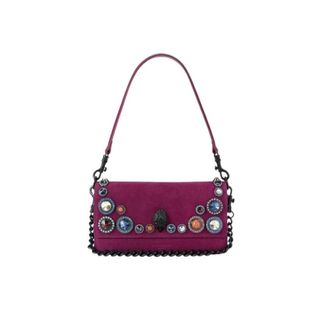 Kurt Geiger Tassen, Dames, Paars, ONE Size, Leer, Sloane Soft Shoulder Bag