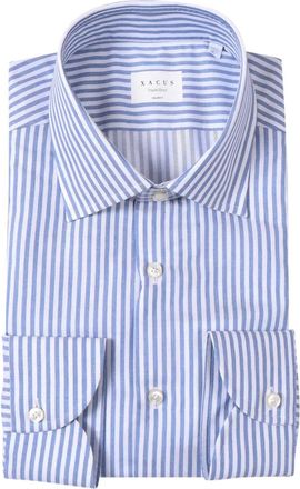 Xacus Camicia a righe in cotone - Blu