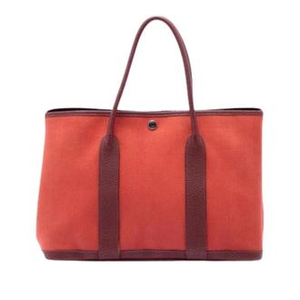 Herm&egrave;s Pre-owned Garden Party 30 - Dames - Pre-owned - Rood - Maat: ONE Size Leer