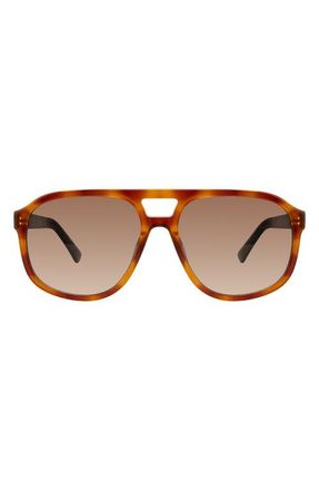Kurt Geiger 59mm Aviator Gradient Sunglasses in Havana/Brown Gradient at Nordstrom