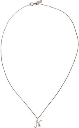 La M&ocirc;me Bijou Crystal N Pendant Silver Necklace
