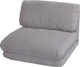Hhg Nunca Usado] Sill&oacute;n Cama Hhg 515, Sof&aacute; Cama Funcional Sill&oacute;n Plegable Sill&oacute;n Reclinable, Tela/textil, Gris Claro