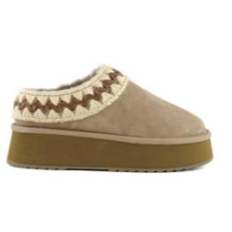 Mou Slippers, female, Gray, 4 UK, Platform Clog