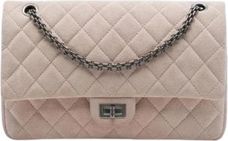 Chanel Pre-owned Vintage Quilted Suede Shoulder Bag - Dames - Vintage Schoudertas - Beige - ONE Size - Su&egrave;de - Vintage
