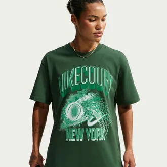 Nike Womens Court Slam Tennis T-Shirt in Green | IO0930-323