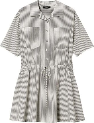 Twin-Set Chemisier a righe a maniche corte - Nero