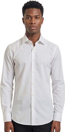HUGO BOSS White Slim Solid Shirt