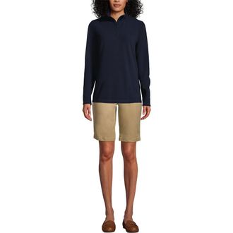 Lands End School Uniform Young Lightweight Fleece Quarter Zip Pullover in Classic Navy at Nordstrom, Size X-Large