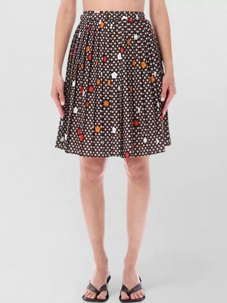 Maison Margiela high waist floral pleated a line skirt