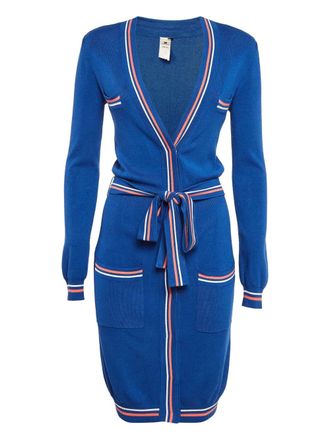 Elisabetta Franchi Gebreid vest met gestrikte ceintuur - Blauw