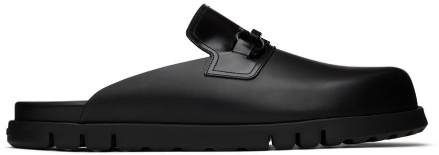 サンダル・ミュール FERRAGAMO Black fabric and leather sandals Ferragamo Double-strap sandals for Men - Black in UAE