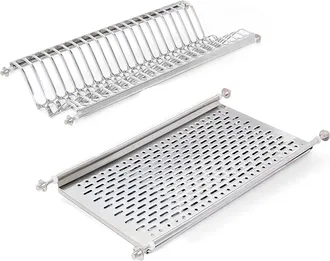 Emuca Escurreplatos Para M&oacute;dulos Altos, M&oacute;dulo 600mm, Acero Inoxidable - Acero Inoxidable - Emuca