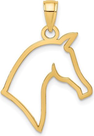 Diamond2Deal 14k Yellow Gold Cut-Out Horse Head Profile Charm