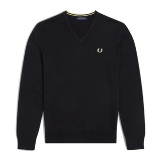 Fred Perry Hombre, Jerseys, Negro, Talla: M