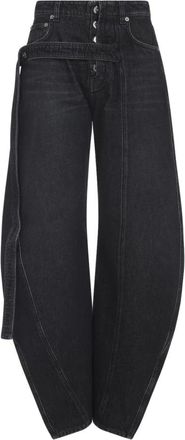 Jean Paul Gaultier Zwarte stijlvolle jeans Aw 25 - Dames - Loose Fit Jeans - Zwart - W24 - Katoen - Jeans