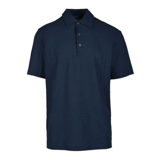 Herno Polo Shirts, male, Blue, 4XL, Cotton Polo Shirt - Classic Model