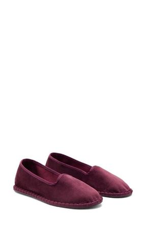 Mango Velour Loafer in Wine at Nordstrom, Size 7.5Us