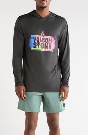 Volcom Crawdad Hooded Swim Shirt in Stealth at Nordstrom Rack, Size X-Large