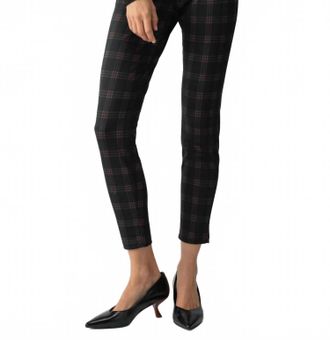 Sanctuary Runway Pull On Legging In Garnet Plaid