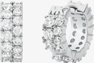 Michael Kors Double Pav&eacute; Huggie Earrings