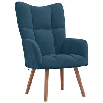 vidaXL Sill&oacute;n De Relax De Terciopelo Azul Vidaxl