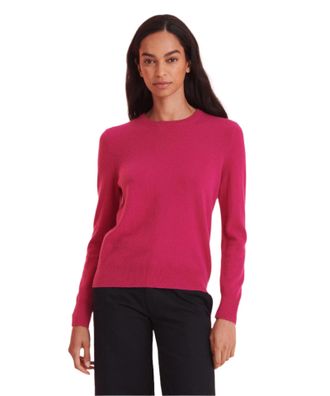 Naadam Womens The Original Cashmere Crewneck Sweater, Magenta, S