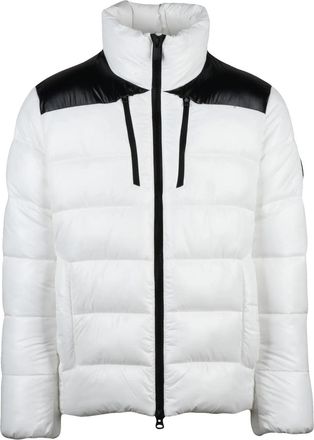 Save The Duck White/Black Contrast Panels Lightweight Nylon Down Jacket