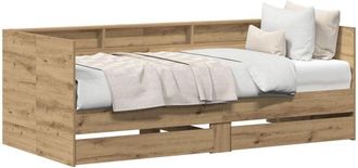 vidaXL Daybed Frame with Drawers with Storage Artisan oak 90 x 200 cm Vidaxl