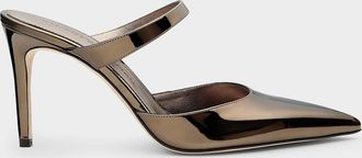 Stuart Weitzman Stuart Power 85MM Patent Leather Mules