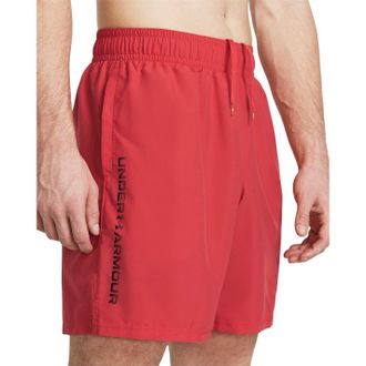 Under Armour Heren Vertical Logo Normale Korte Broek (Rood, Zwart)