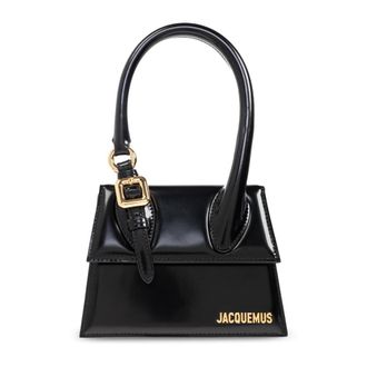 Jacquemus Chiquito Medium Handtas - Dames - Handtassen - Zwart - ONE Size - Katoen - Tassen