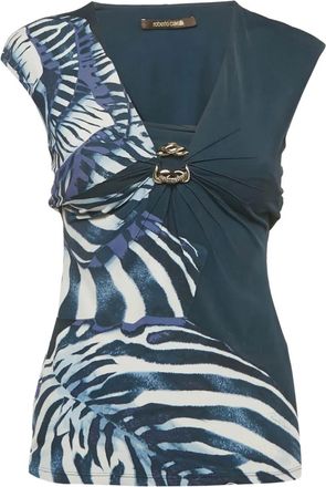 Roberto Cavalli top zebrato - Blu