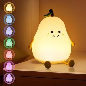 No Brand L&aacute;mpara De Noche Infantil Con Forma De Pareja, Recargable Por Usb, Con Interruptor De Minutos, Interruptor T&aacute;ctil, L&aacute;mpara De Mesita De Noche Para Dor