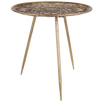 Wanderlust Deco Mesa de centro de metal dorada 50x50x51 cm