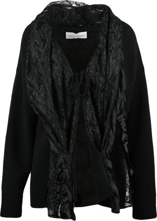 Niccol&ograve; Pasqualetti Black Centrino Merino Wool-Cashmere Cardigan