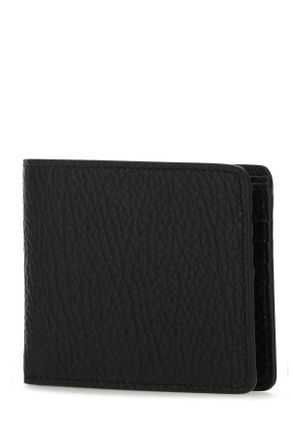 Maison Margiela Mens Black Leather Wallet T8013 Exterior: Bovine Portafogli