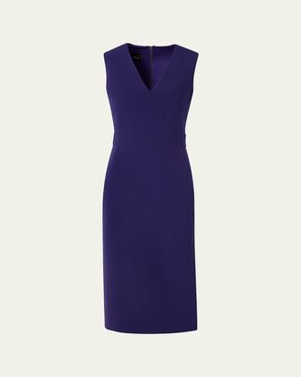 Akris Bi-Stretch Wool Double-Face Shift Dress