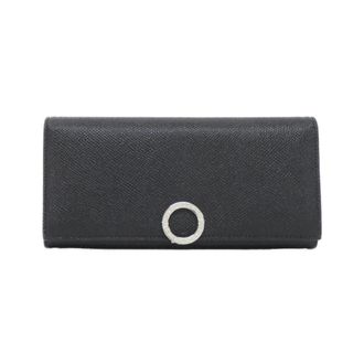 Bulgari Bvlgari Bvlgari Black Leather Long Wallet (Bi-Fold) (Pre-Owned)