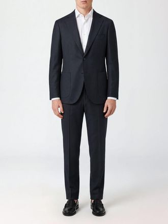 Luigi Bianchi Single-Breasted Two-Button Wool Suit with Lapels