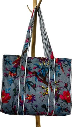 Generic Premium Quality Large Floral Cotton Tote Bags, Reusable and Eco Friendly Handmade, Stylish Shoulder Bags, For Shopping, Gym, Grocery, and Beach, Gift 