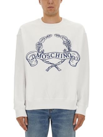 Moschino White Crew Neck Sweatshirt