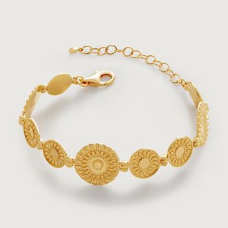 Monica Vinader Gold Juno Disc Bracelet