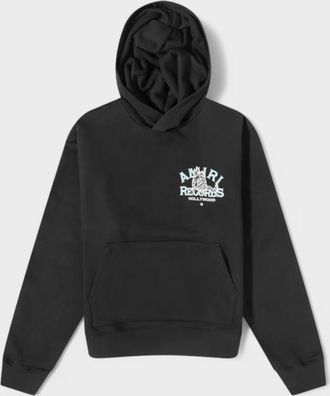 Amiri Mens Records Wolf Hoodie Black - Size X-Large