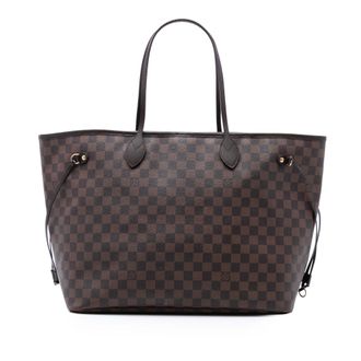 Louis Vuitton Pre-owned Womens Damier Ebene Neverfull Gm - Dark Brown Textile - One Size