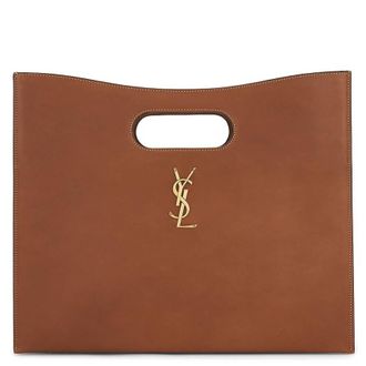 Saint Laurent Junon Leather Tote Bag