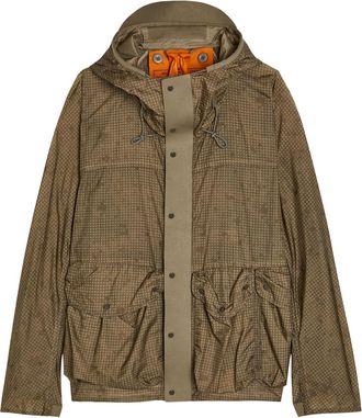 Ten c Ten C Skye Checked Hooded Shell Jacket - Brown - XL