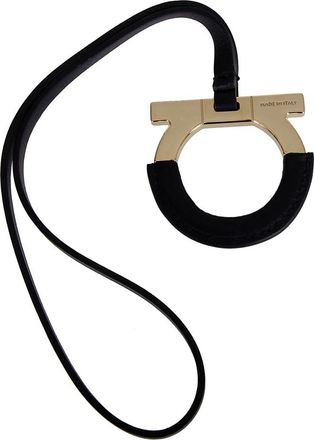 Ferragamo Gancini Sleutelhanger Charm - Dames - Sleutelhangers & Tashangers - Zwart - ONE Size - Leer - Accessoires