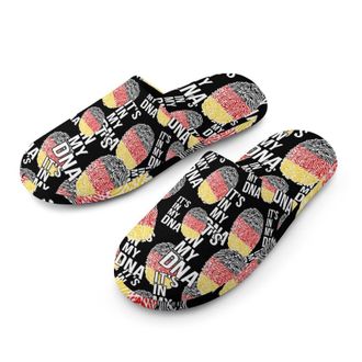 Generic Its In My DNA Germany Flag Mens Cozy Memory Foam Slippers Warm Cotton House Shoes Comfy Slipper for Indoor Outdoor